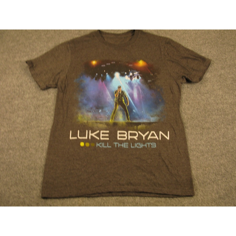 Luke Bryan Kill The Lights Tour T-Shirt Men Small 2016 Concert Graphic Tee #2187